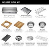 45” Workstation Undermount Single Bowl 16 Gauge Stainless Steel Kitchen Sink with 2-Tier WorkFlow™ Ledge and Accessories